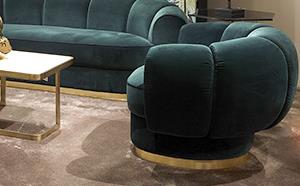 Modern Designer Velvet Armchair 