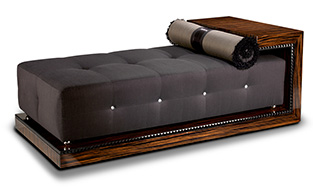 Luxury Macassar Ebony Bench