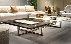 Architectural Italian Marble Coffee Tables