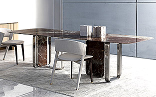 High End Architectural Marble Dining Table 