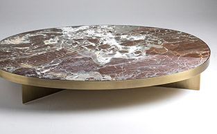Bronze Coffee Table with Luxury Italian Marble