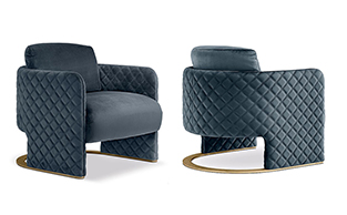 Modern Luxury Demilune Armchair