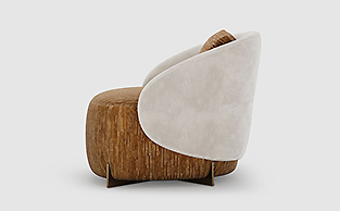 Sculptural Low Armchair 