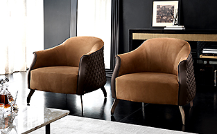 Diamond Quilted Luxury Leather Armchair