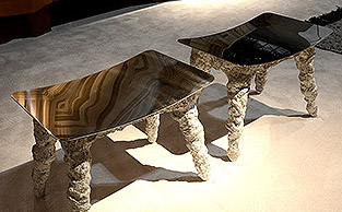 Modern Sculptural Concrete Bench