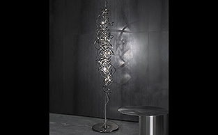 Sculptural Forged Metal Floor Lamp