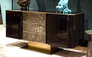 Luxury Ceramic and Ebony Credenza