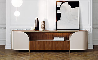 Modern Luxury Credenza with American Walnut 