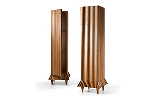 Modern Designer Solid Walnut Cabinet