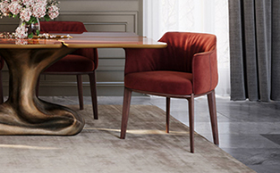 Contemporary Walnut Dining Chair